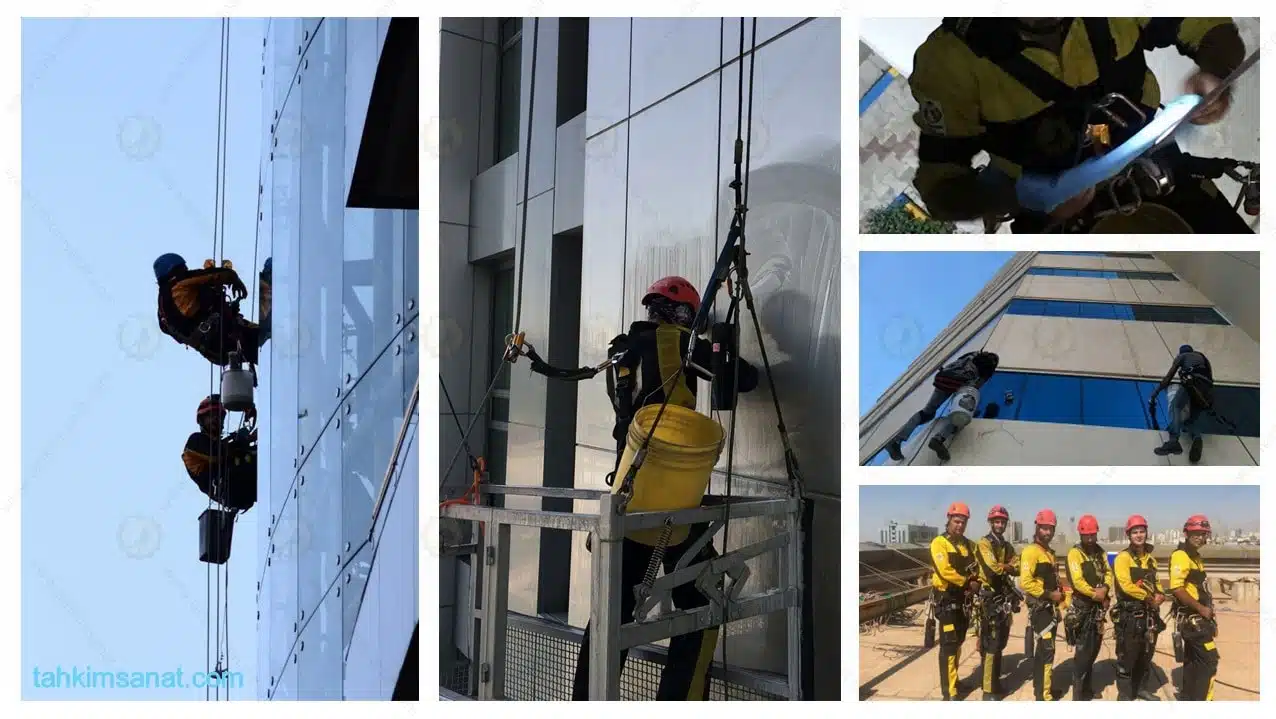 گالری تصاویر نماشویی و انواع خدمات کار در ارتفاع مرتبط با تحکیم صنعت صعود