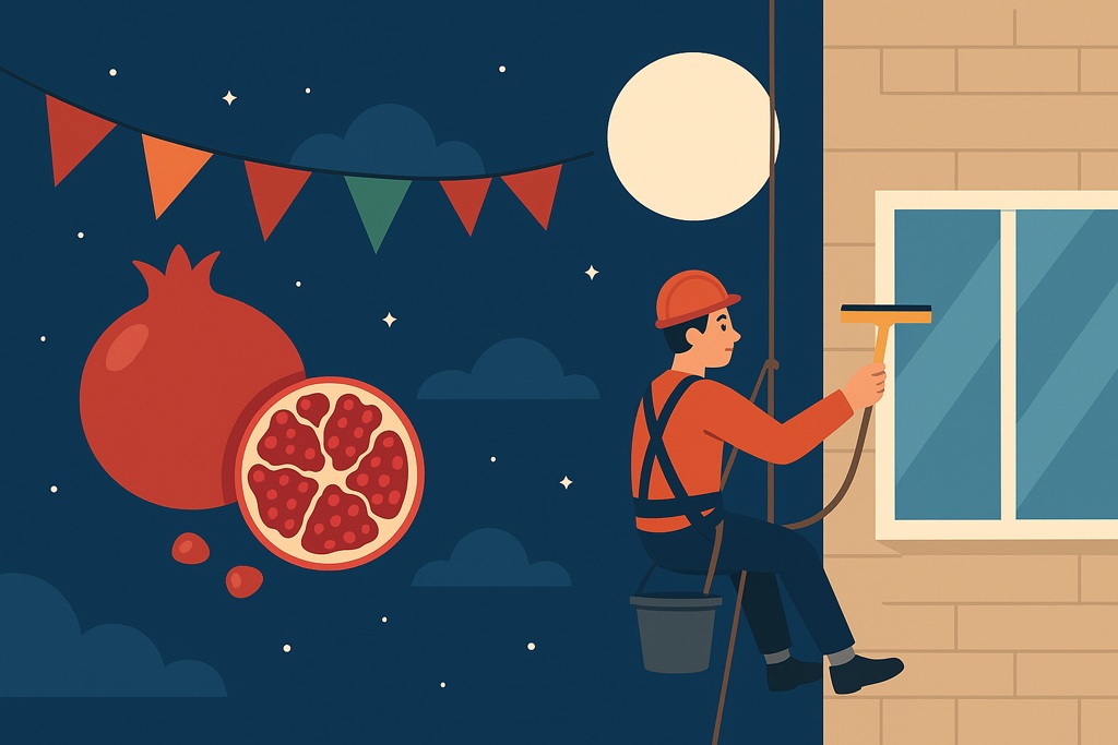 تخفیف ویژه خدمات نما و کار در ارتفاع با طناب به مناسبت شب یلدا توسط شرکت تحکیم صنعت صعود